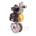 ISO14001  dn25 flange pneumatic UItra thin ball valve